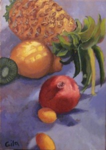 Gila Glasser, Still Life with Fruits